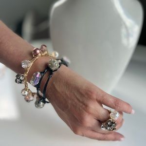 Wire wrap rings and bracelets